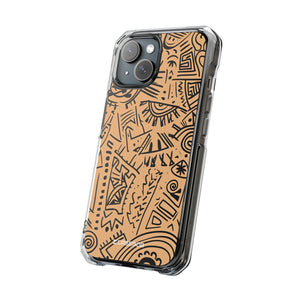 Mystic Tribal Geometry - Phone Case for iPhone (Clear Impact - Magnetic)