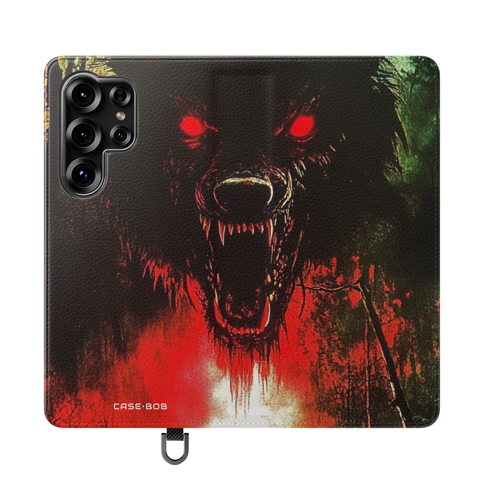 Wolf Moon Glare - Samsung S25 Ultra Case - Lompakkokotelo