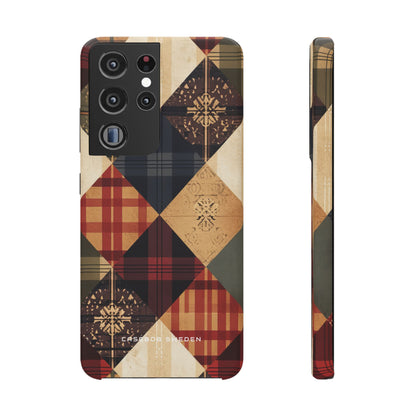 Rustic Geometric Patchwork Harmony Samsung S21 - Slim Phone Case