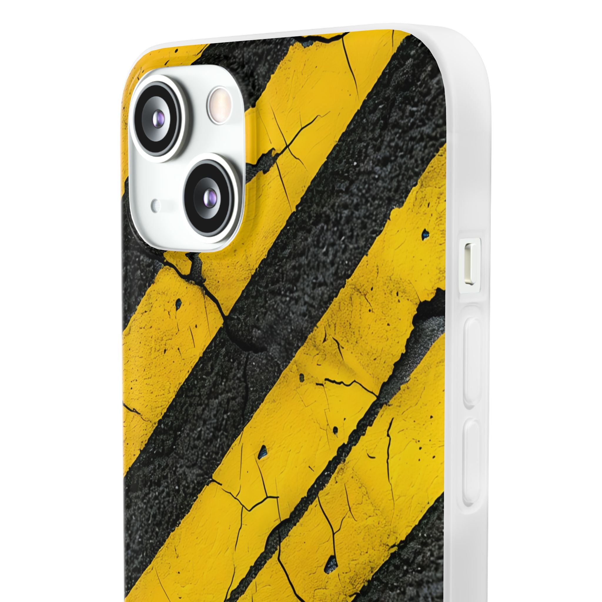 Yellow Stripe Distress iPhone 13 - Soft