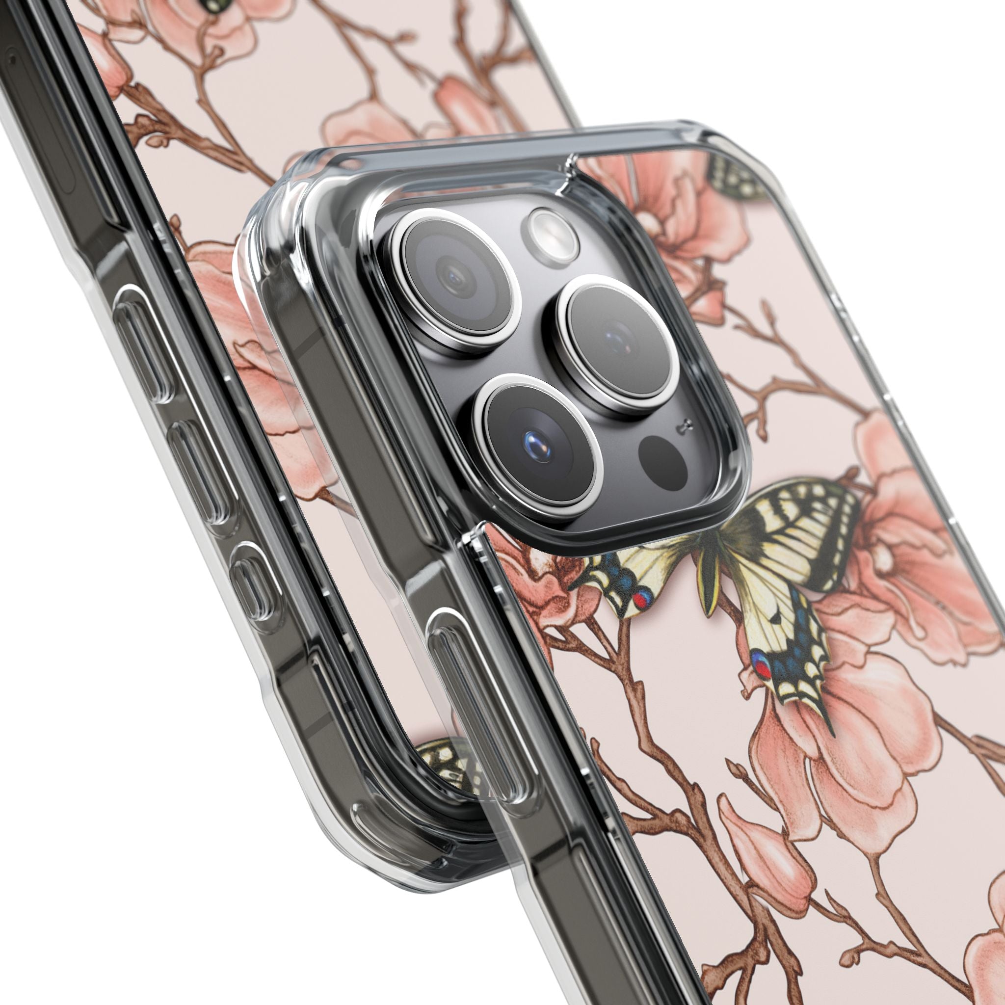 Butterflies and Magnolias Harmony iPhone Case - Impact