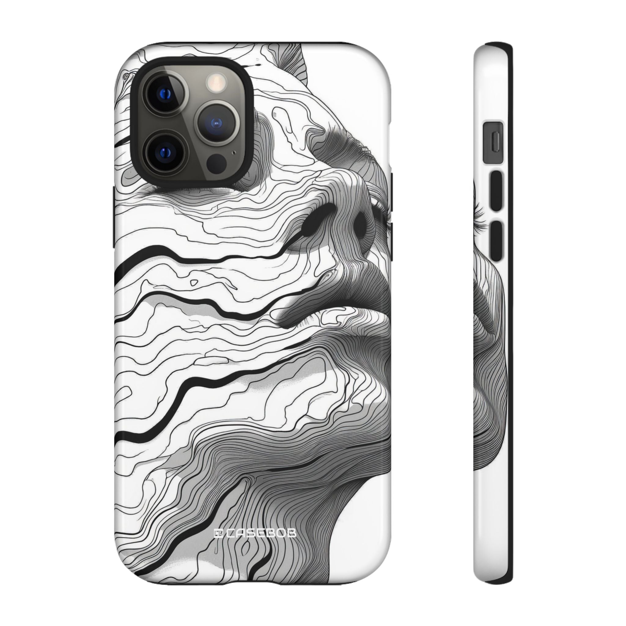 Topographic Serenity | Protective Phone Case for iPhone