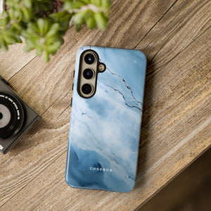 Light Navy Marble - Protective Phone Case