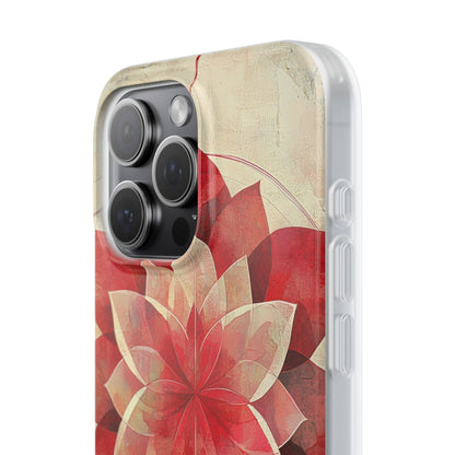 Crimson Bloom iPhone 15 Pro Max Case - Soft