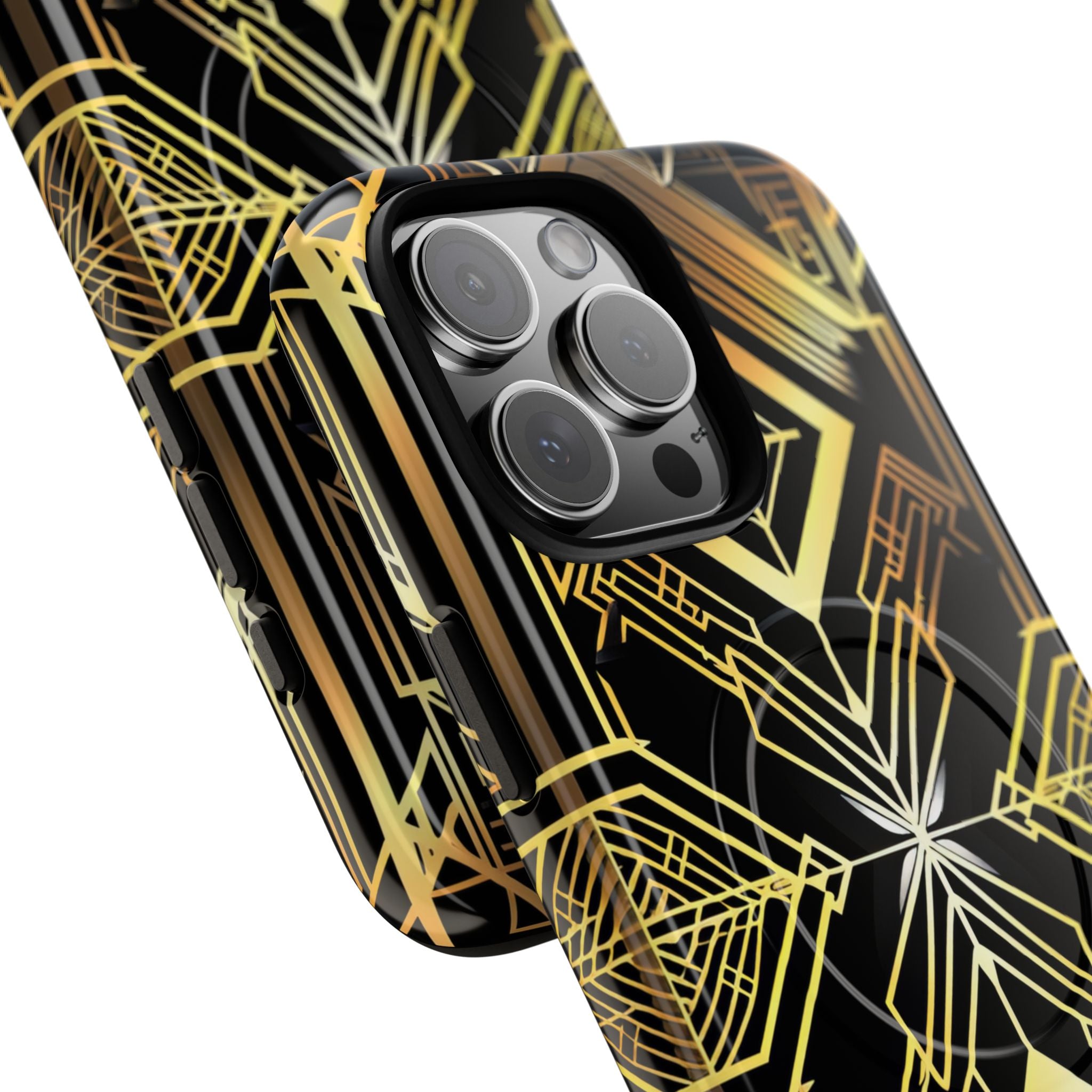 Golden Geometric Opulence iPhone 16  Tough+ Phone Case