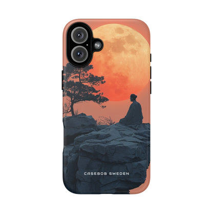 Zen Tranquility Under a Red Moon iPhone 16 - Tough Phone Case