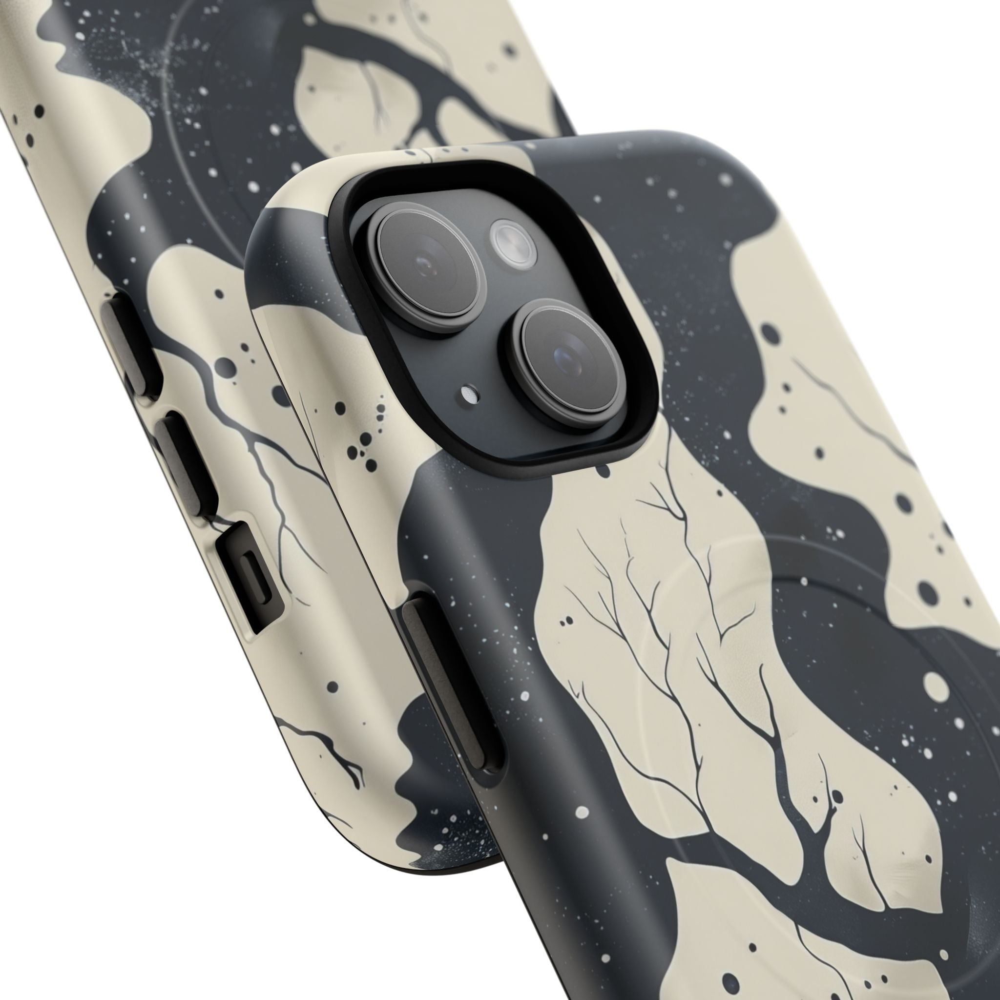 Organic Fluid Silhouettes with Cosmic Depth iPhone 15 | Tough+ Phone Case