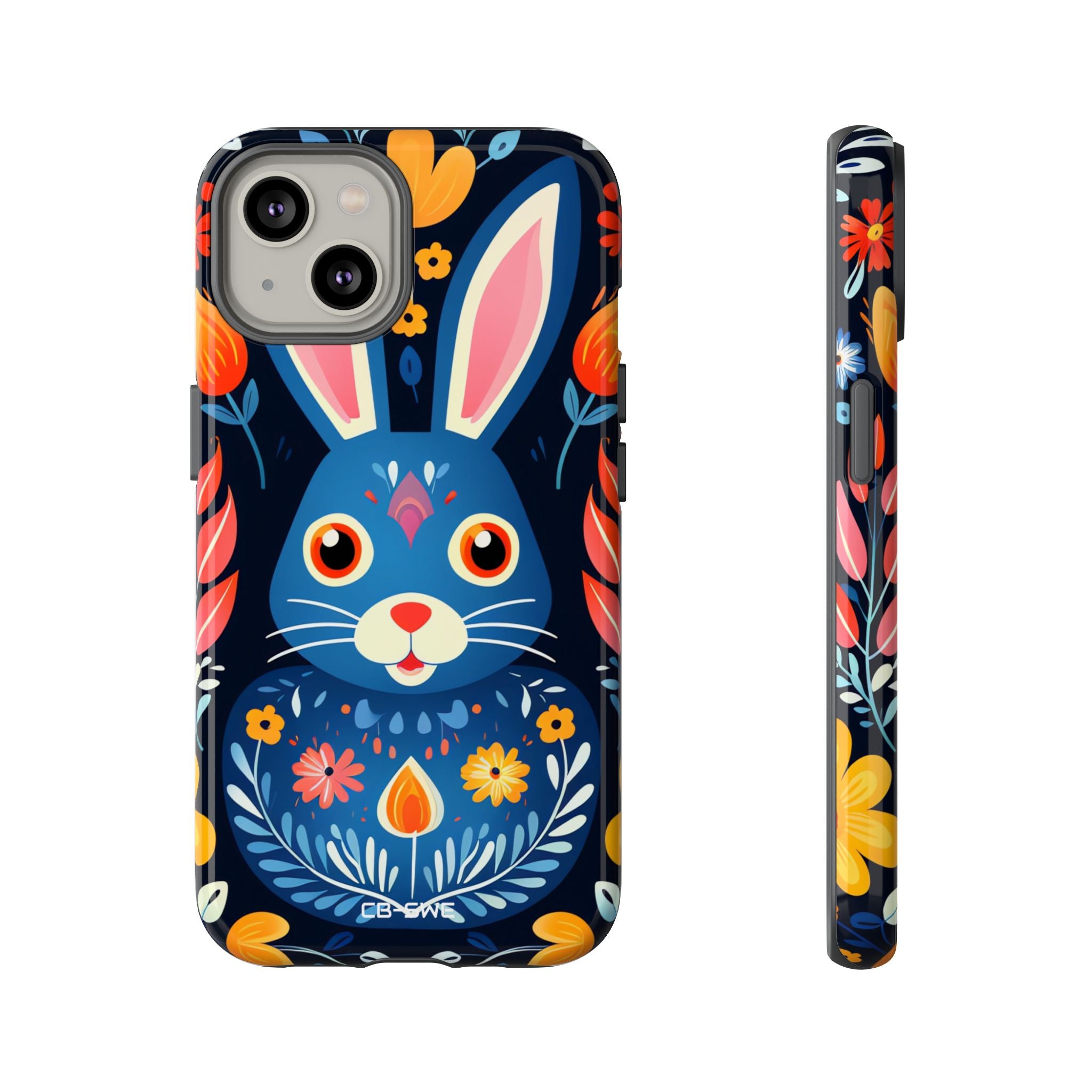 Bunny Jumps Joyfully - iPhone Case