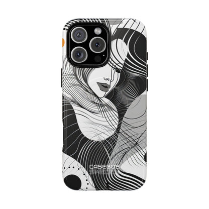Orange Wave Motion iPhone 16 - Tough+