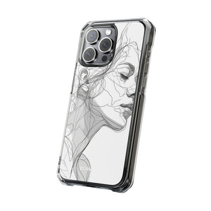 Ethereal Contours - Phone Case for iPhone (Clear Impact - Magnetic)