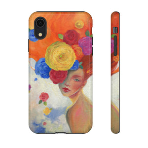 Oil Painting - Woman and Flowers - Protective Phone Case