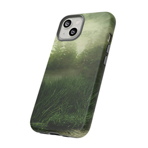 Foggy Green Landscape - Protective Phone Case