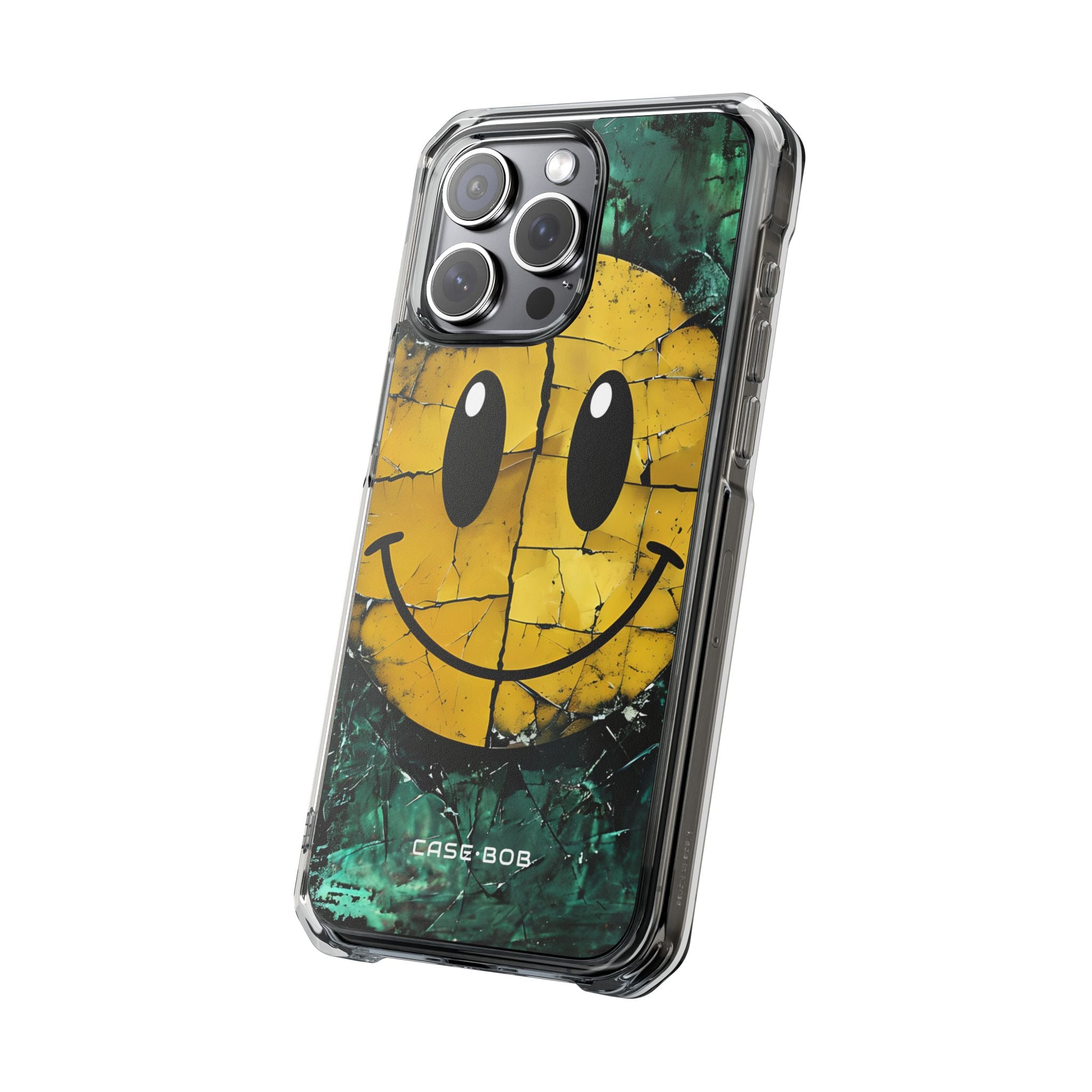 Cracked Smiley iPhone 15 Pro Max Case - Impact