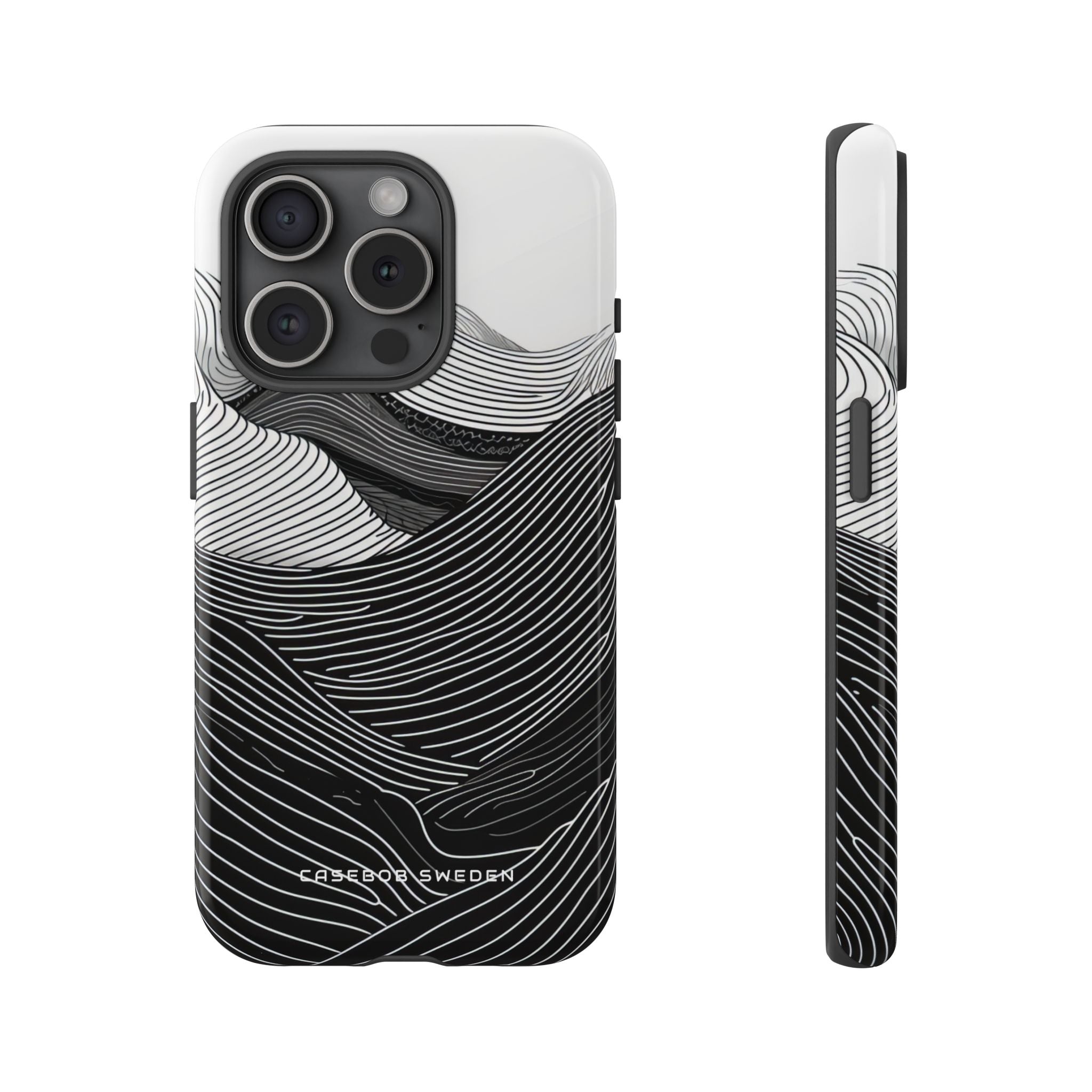 Undulating Horizon Waves iPhone 15 - Tough Phone Case