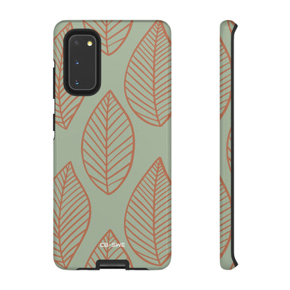Mint and Orange Leaves - Samsung Case
