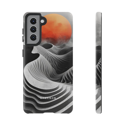 Orange Moon Illusion - Protective Phone Case