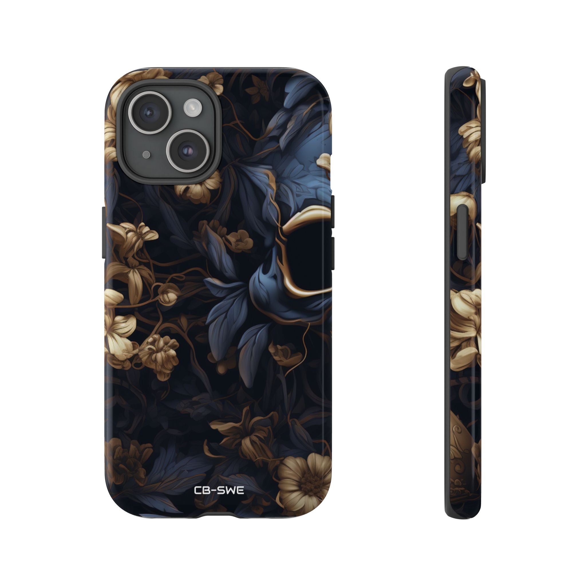 Gothic Floral Skull - iPhone Case