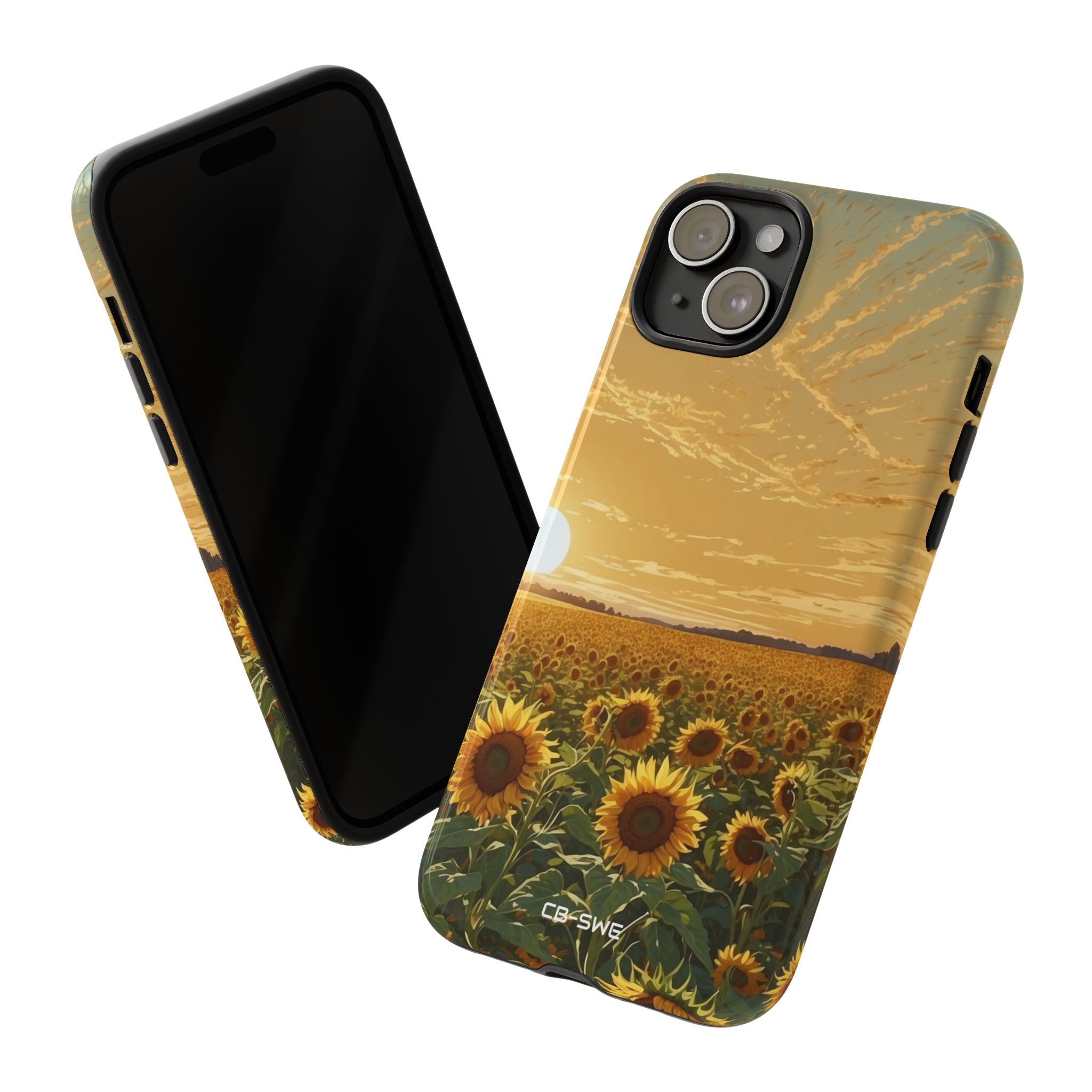 Sunflowers Embrace Sunset - iPhone Case
