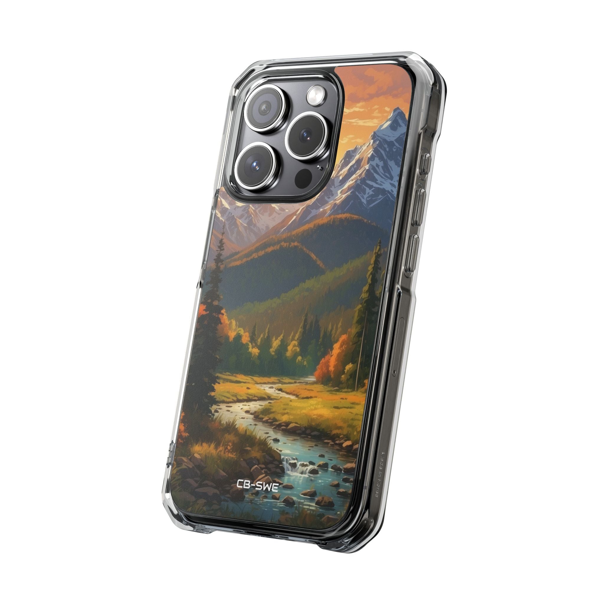 Mountain Reflections Glimmer iPhone Case - Impact