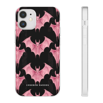 Gothic Pink Bats Aflame iPhone 12 - Flexi-Telefonhülle