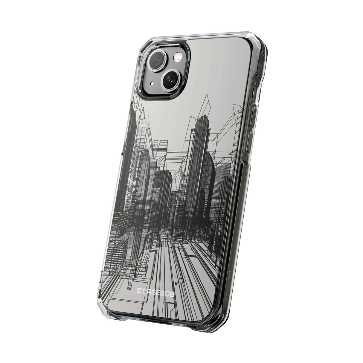 Urban Wireframe - Phone Case for iPhone (Clear Impact - Magnetic)