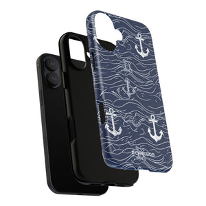 Nautical Whimsy: Anchors and Waves - for iPhone 16