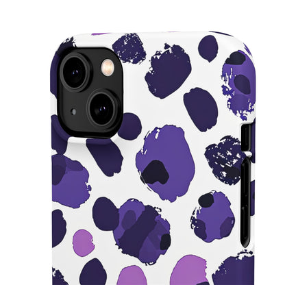 Purple Inkblots iPhone 14 - Slim Phone Case