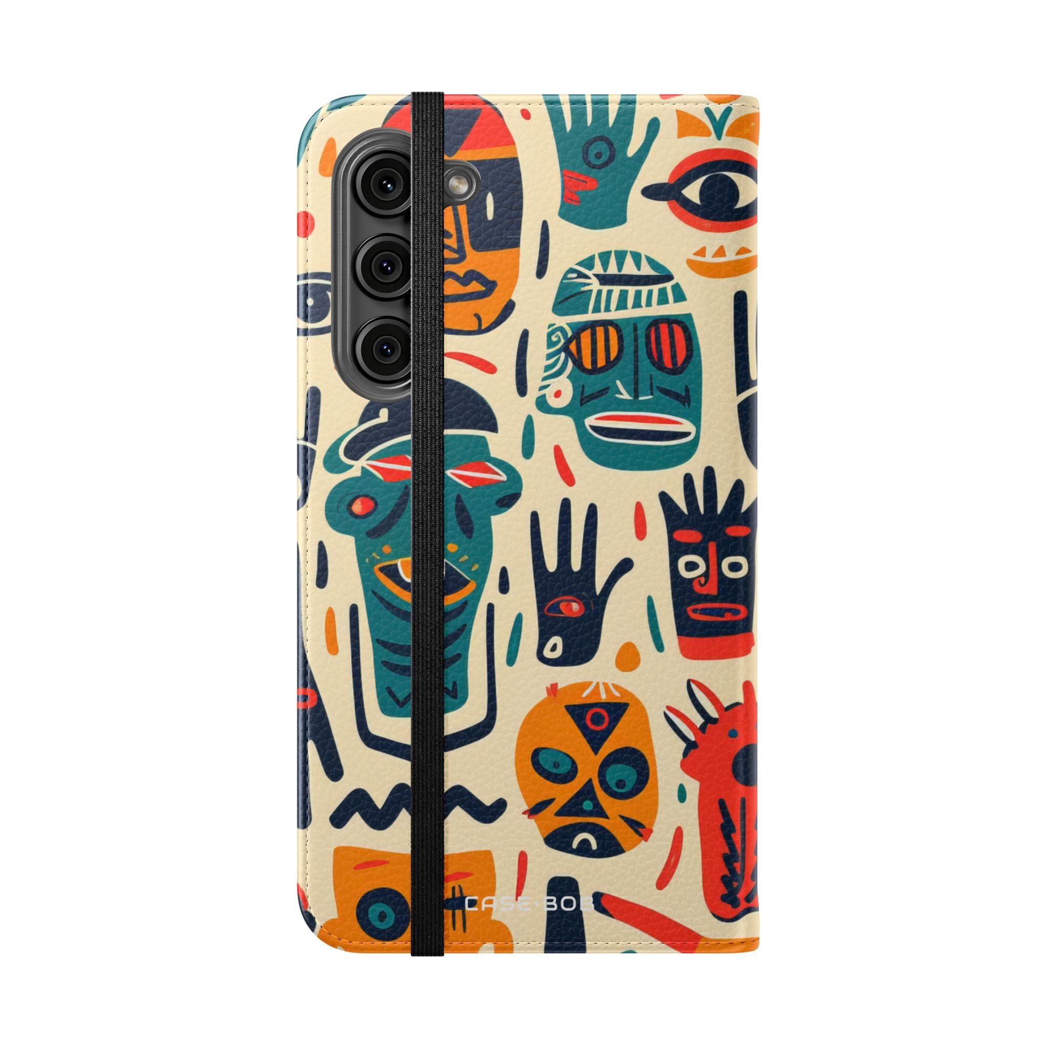 Tribal Faces - Samsung S23+ Case - Wallet