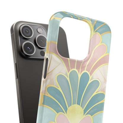 Pastel Deco Elegance - Slim iPhone 15 Phone Case