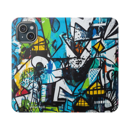 Bold Shapes Blue - iPhone 15 Case - Wallet