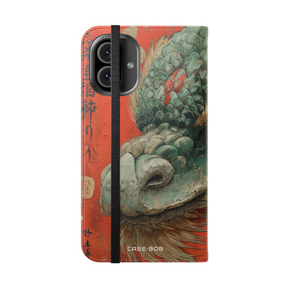 Draak's Gaze Crimson - iPhone 16 Plus Case - Portemonnee