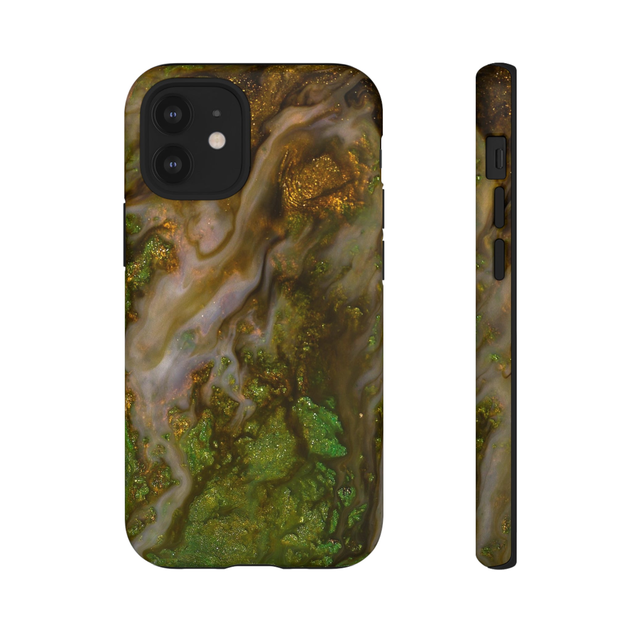 Smaragd Green Ink Art - Protective Phone Case