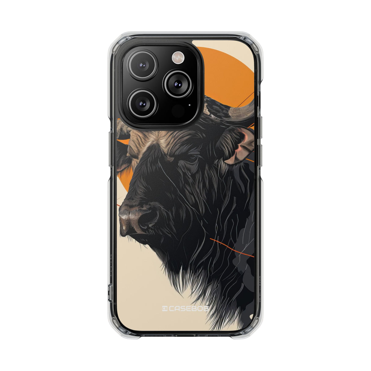 Majestic Buffalo Sun - Phone Case for iPhone (Clear Impact - Magnetic)