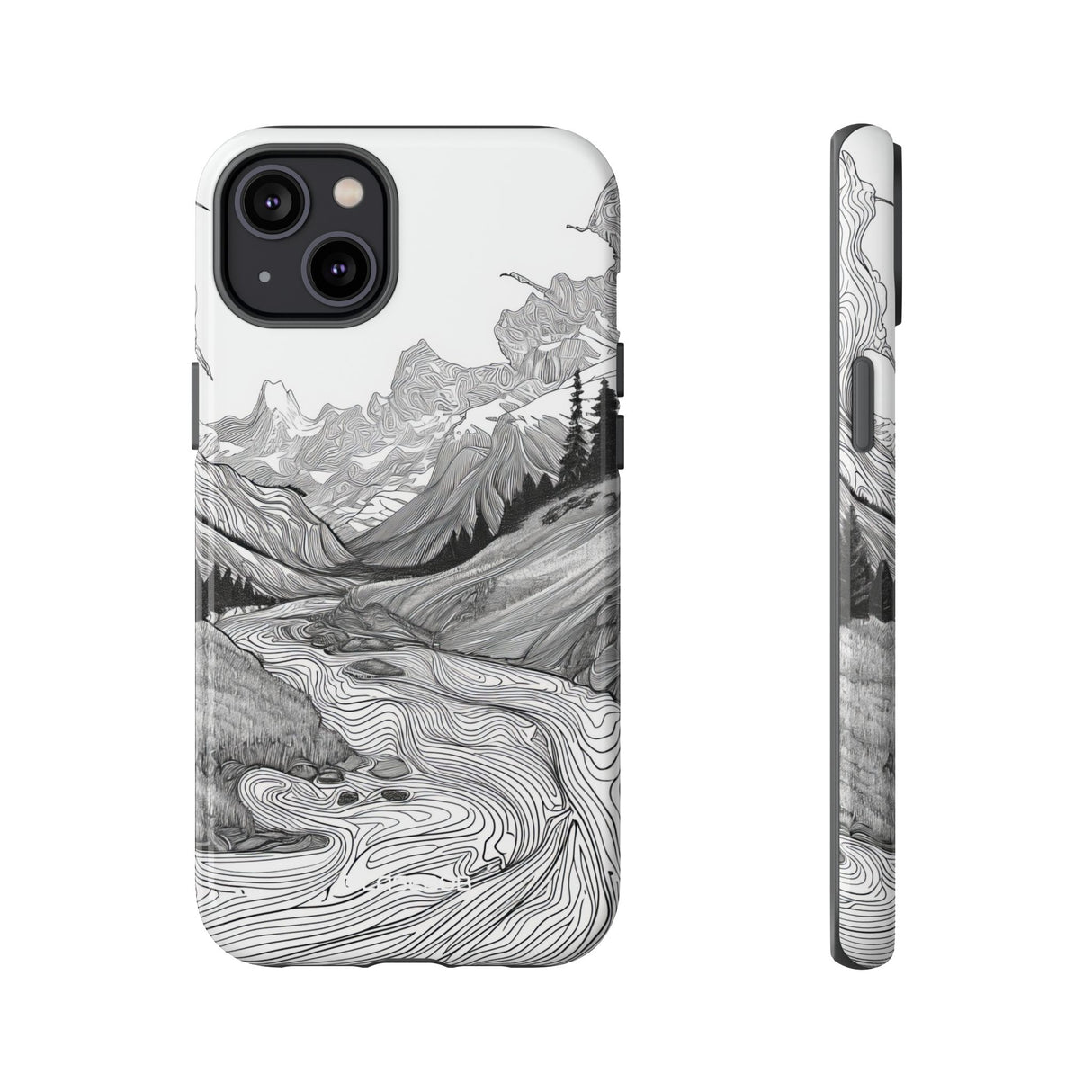 Monochrome Serenity | Protective Phone Case for iPhone