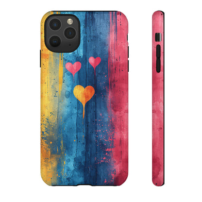 Watercolor Stripe Bliss - Protective Phone Case