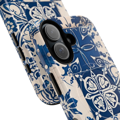 Ornate Blue Tiles iPhone 16 - Tough+