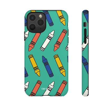 Crayons Dance Playfully - iPhone Case
