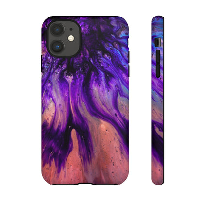 Purple Flow Ink Art iPhone Case (Protective) iPhone 11 Matte Phone Case