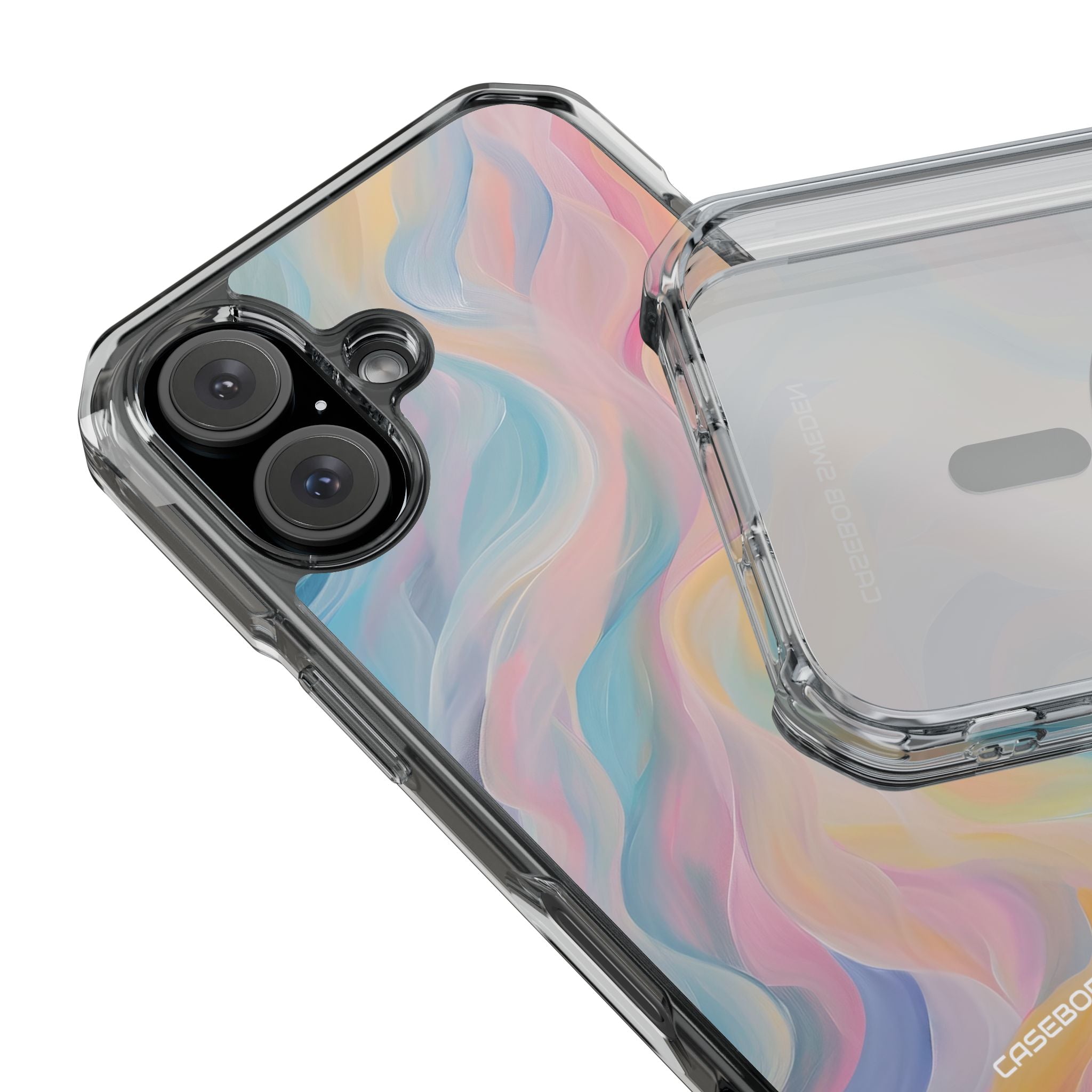 Dreamy Pastel Swirls - Clear Impact iPhone 16 Phone Case