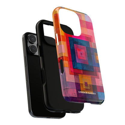 Vibrant Geometry - Tough iPhone 16 Phone Case