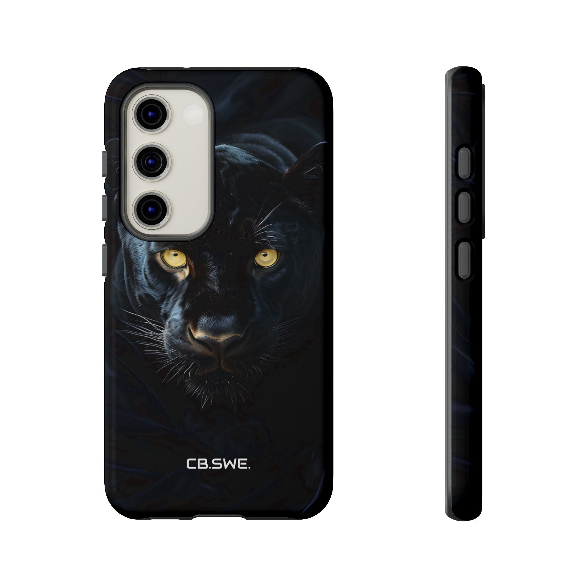 Intense Black Panther Portrait Golden Eyes Samsung S23 - Tough