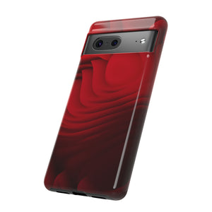 Red Center Waves - Protective Phone Case