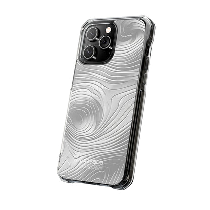 Monochrome Flow Lines iPhone 14 - Impact Clear+