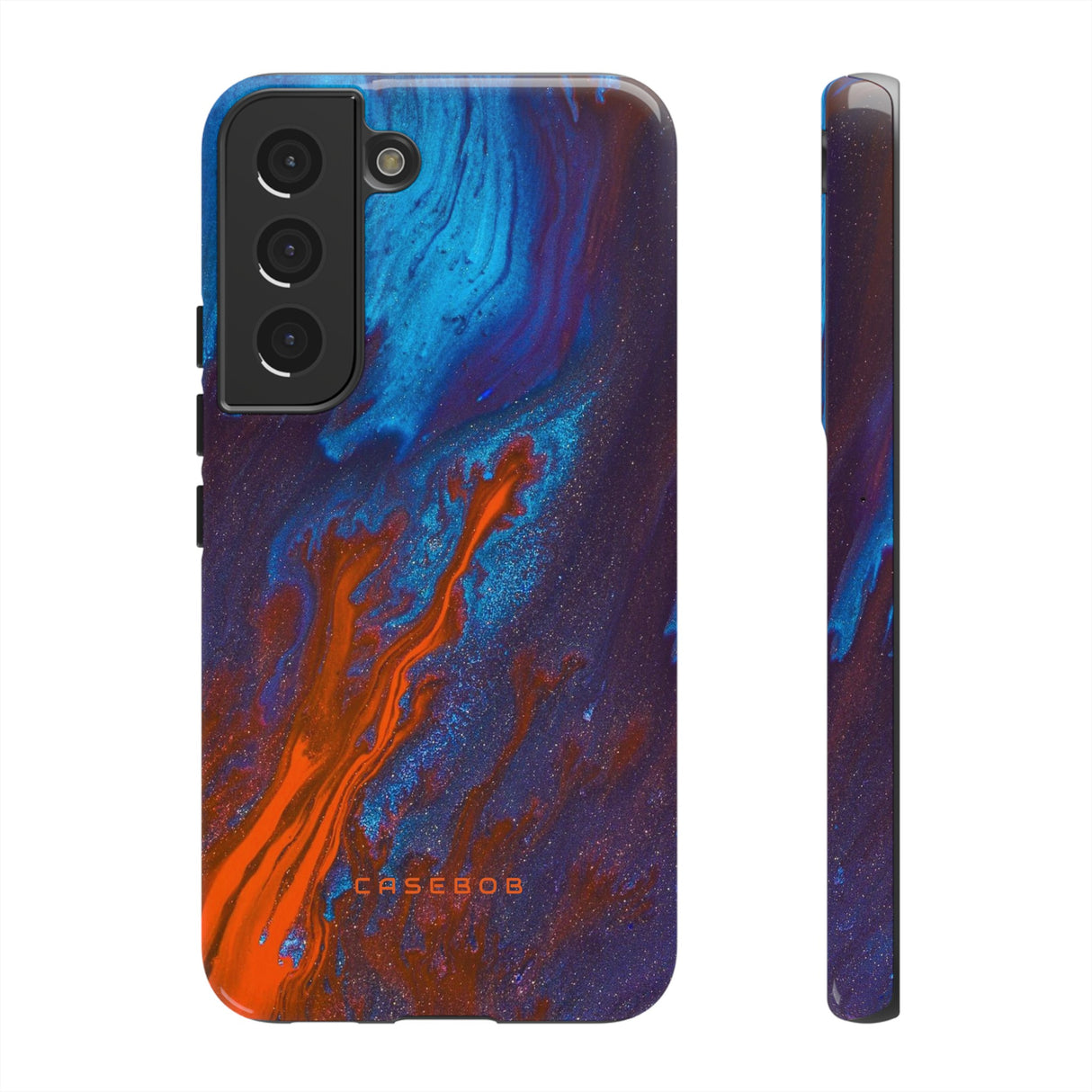 Orange Flame Ink Art - Protective Phone Case