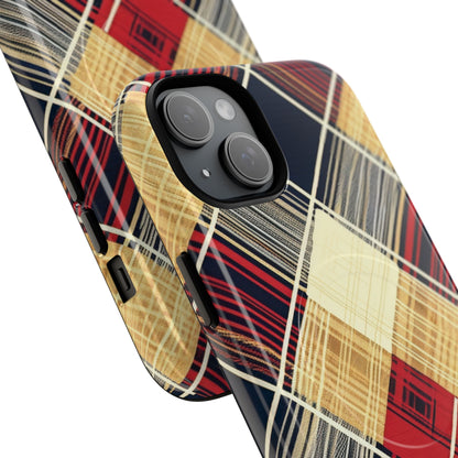 Plaid Diamond Tapestry iPhone 15 - Tough+