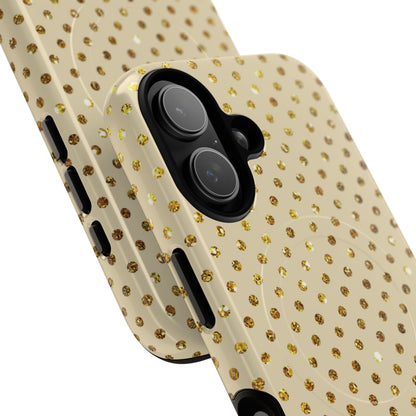 Gold Sparkle Grid iPhone 17 Case - Tough+