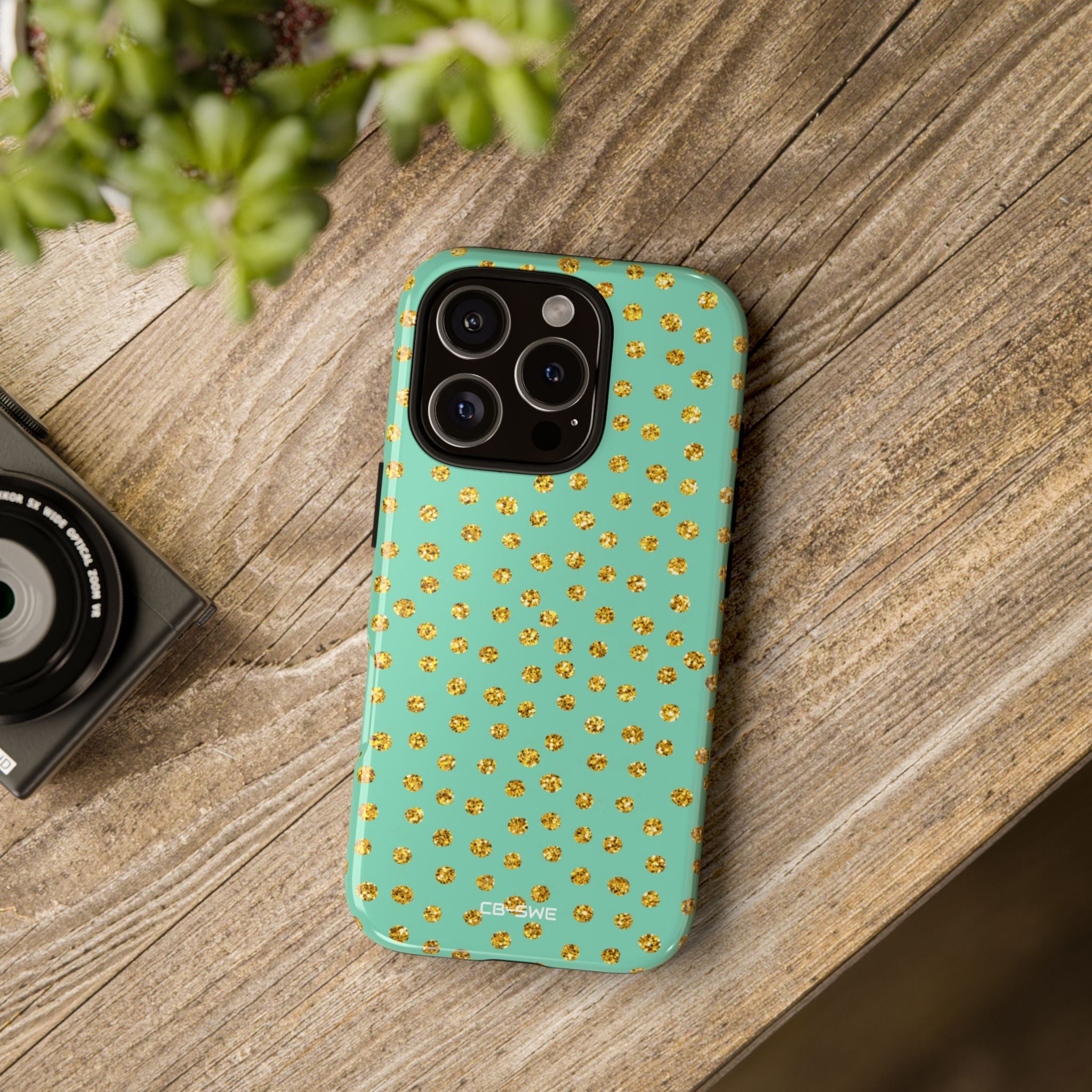Golden Dots Dance - iPhone Case