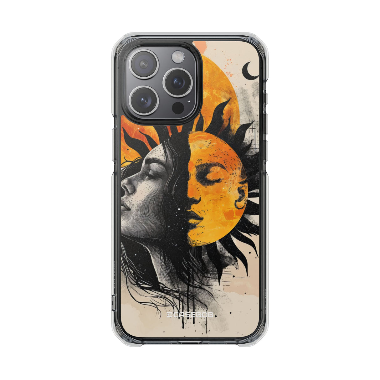 Sunlit Duality - Phone Case for iPhone (Clear Impact - Magnetic)