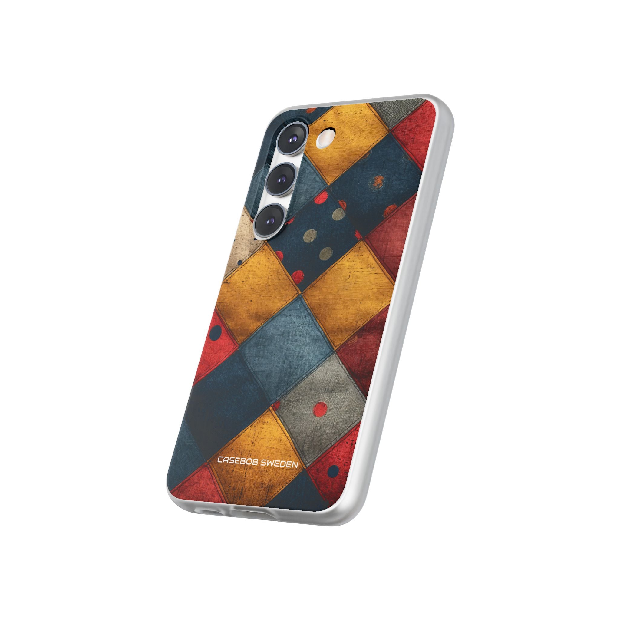 Blue Red Patchwork - Flexi Samsung S23 Phone Case