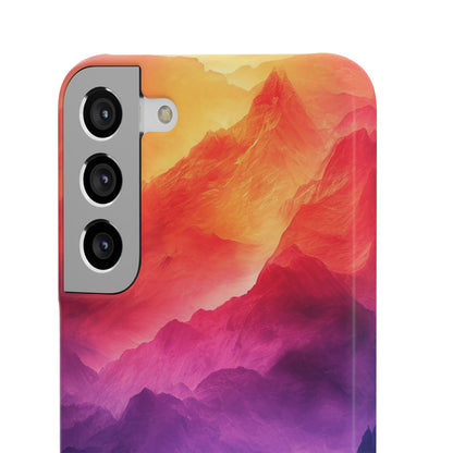 Purple Orange Mountains - Slim Samsung S22 Phone Case